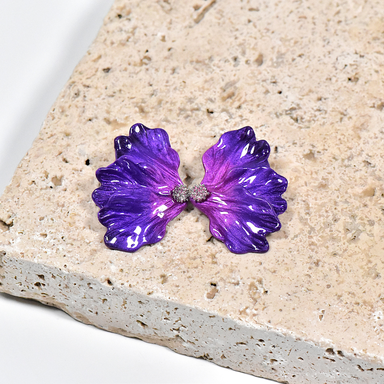 Cercei Ilona – Argintiu/Violet