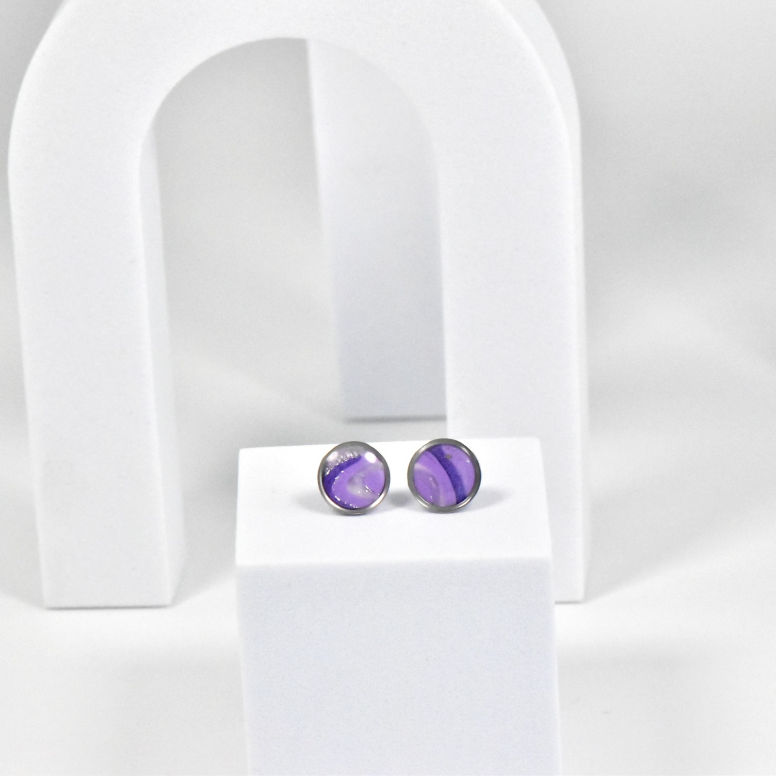 Cercei Koralia – Violet/Argintiu