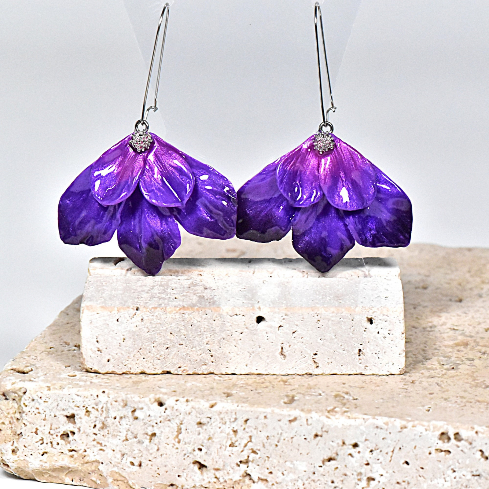 Cercei Leila – Argintiu/Violet