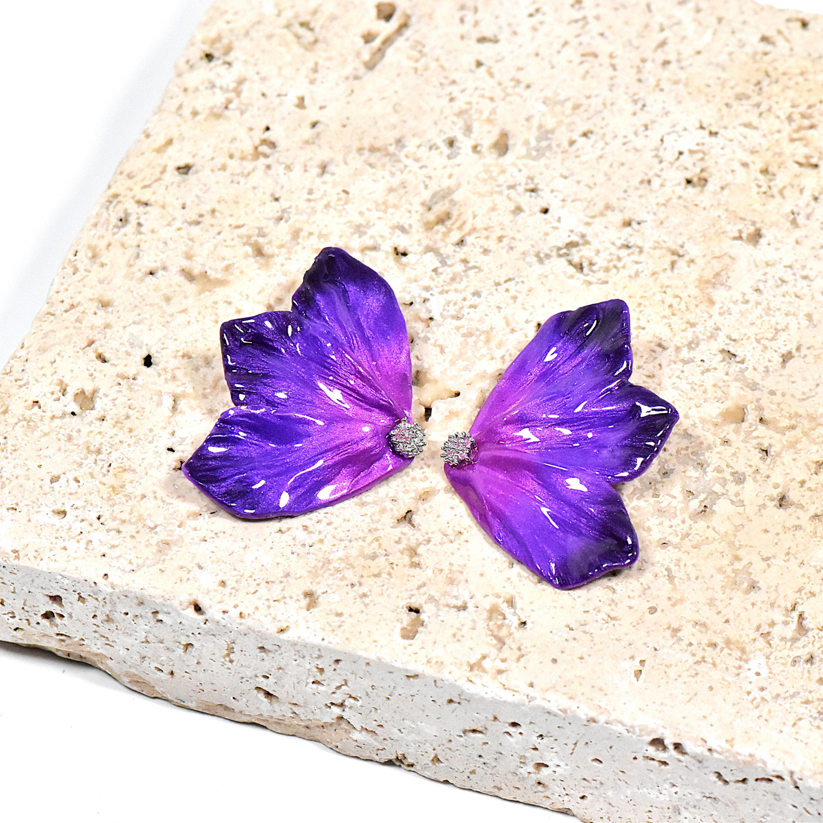 Cercei Mary – Argintiu/Violet/Negru