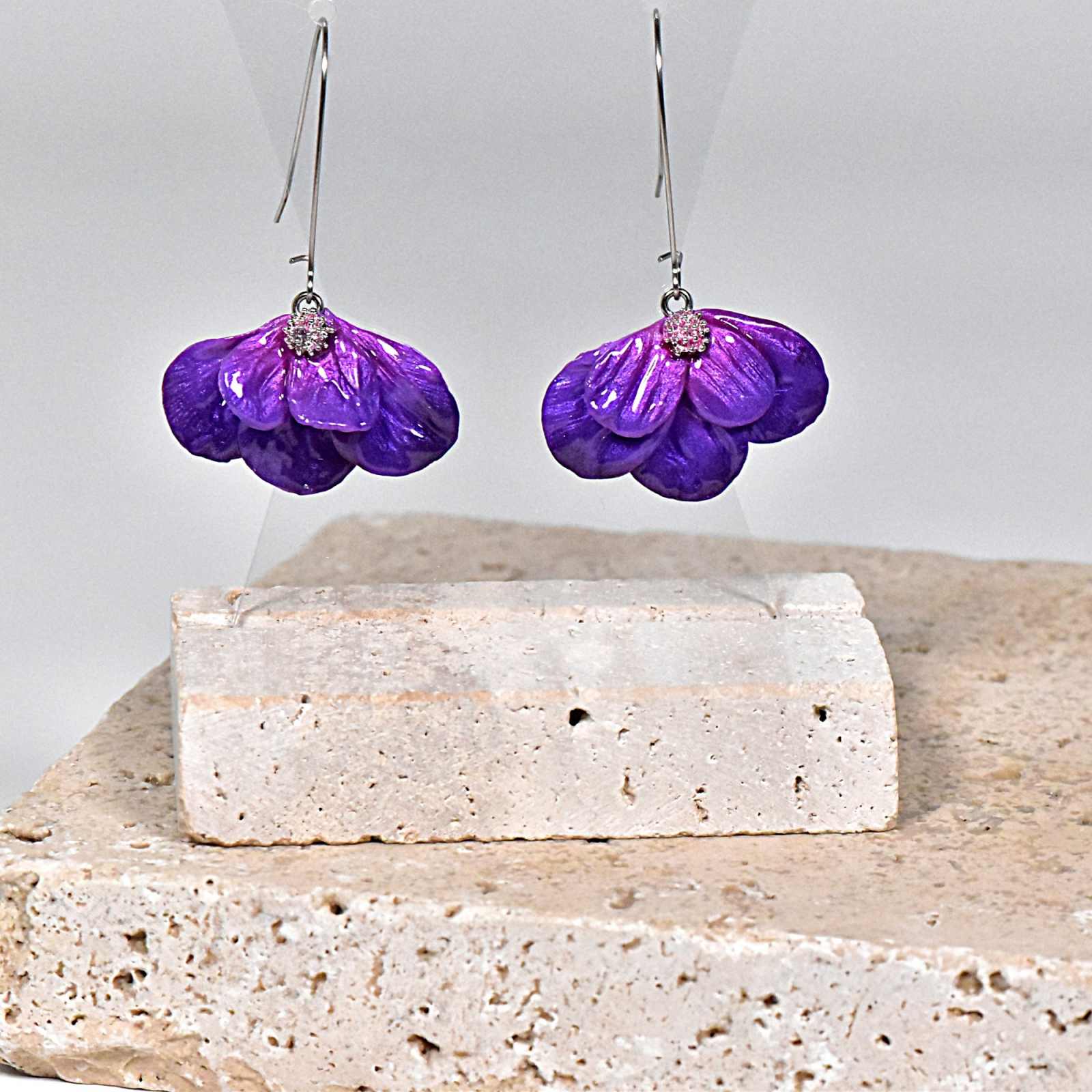 Cercei Milena – Argintiu/Violet