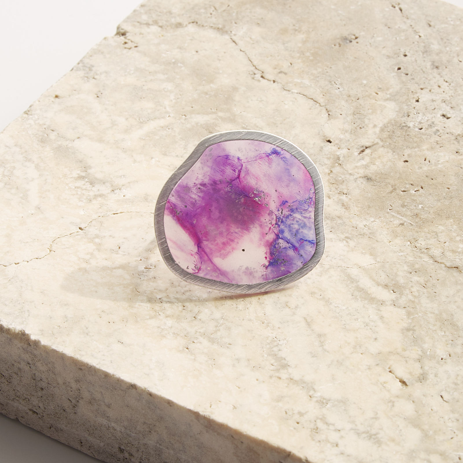 Inel Arya – Violet/Argintiu/Roz/Albastru