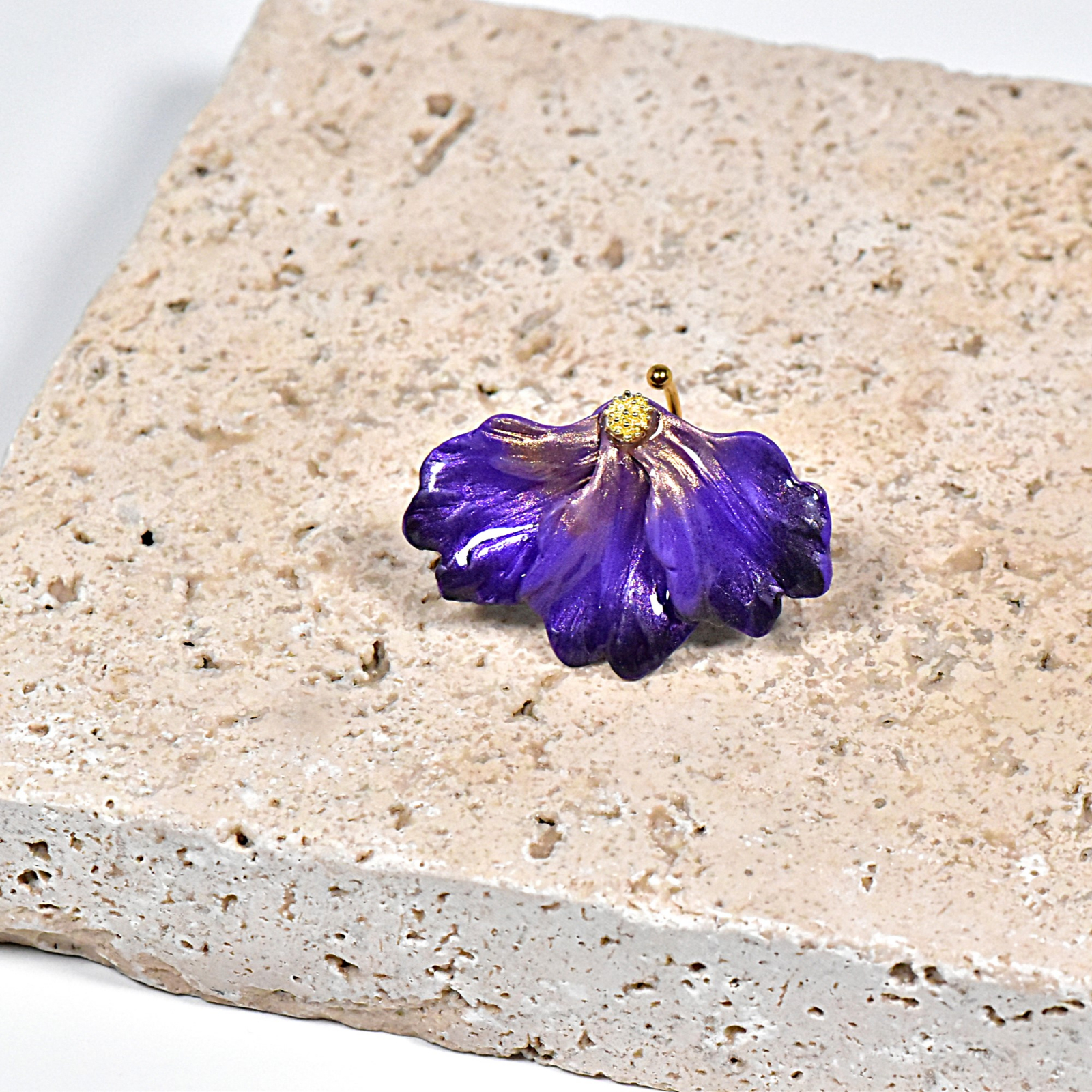 Inel Ilona – Negru/Violet