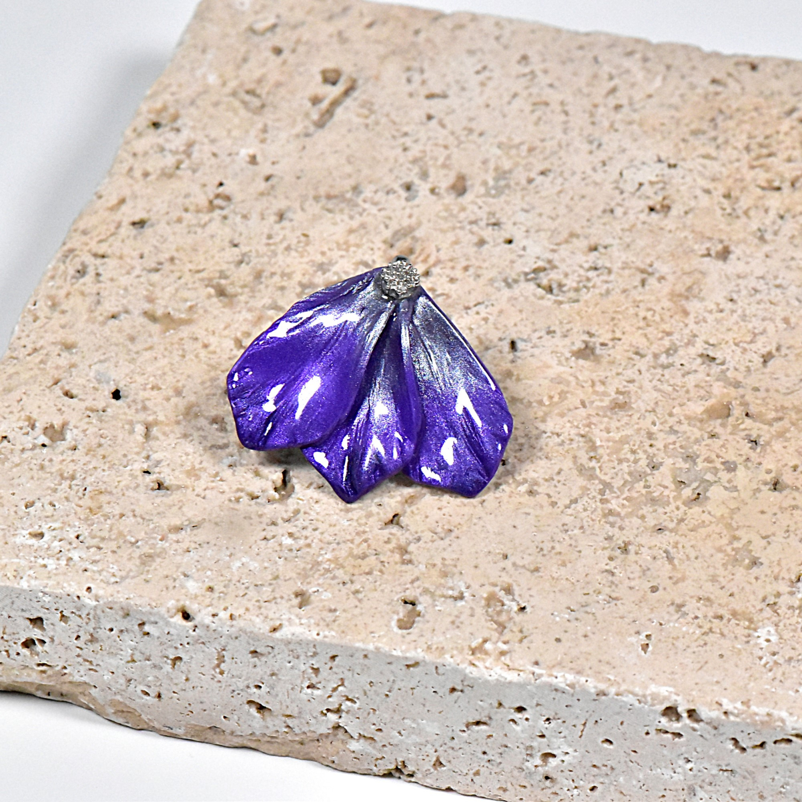 Inel Mary – Argintiu/Violet